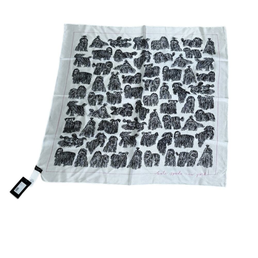 Kate Spade Best in Show Silk Scarf New